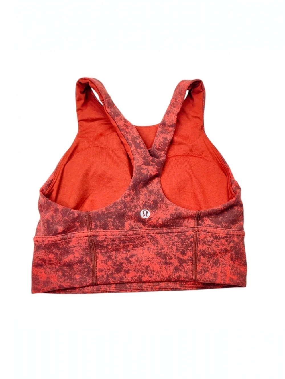 Lululemon Wunder Train Longline Bra Denim Wash Autumn Print Size 4